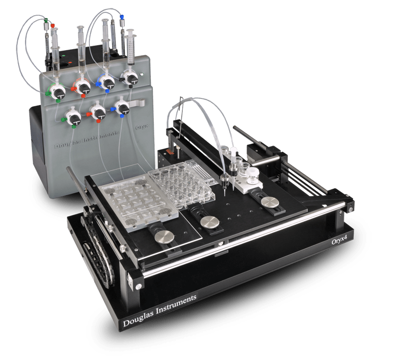Oryx 4 protein crystallization robot for sitting drop crystallization, MMS microseed screening and microbatch-under-oil