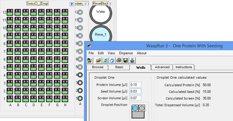 Oryx software interface for designing random Microseed Matrix Screening rMMS experiments